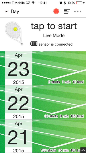 Sony tennis sensor app life mode - review